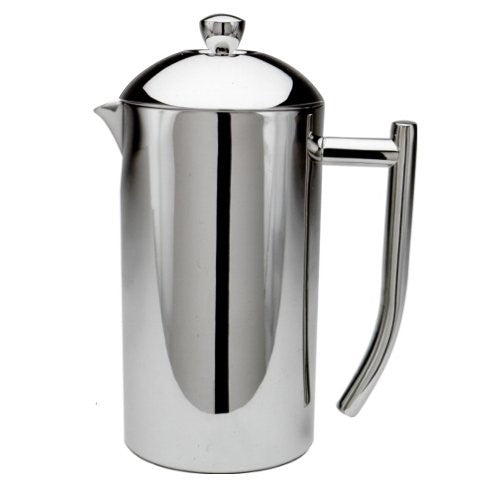 Frieling USA Double Wall Stainless Steel French Press Coffee Maker with Patented Dual Screen, Polished, 23-Ounce