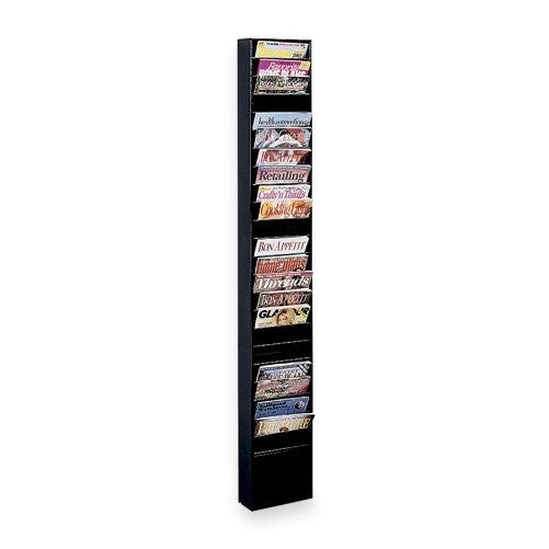 Buddy Products 23 Pocket Display Rack, Steel, 27.1 x 65.5 x 9.75 Inches, Black (0813-4)