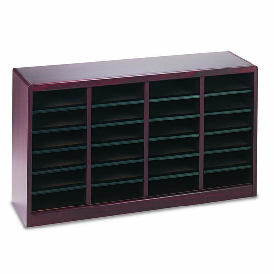 Safco Products 9311MH E-Z Stor Wood Literature Organizer, 24 Compartment, Mahogany