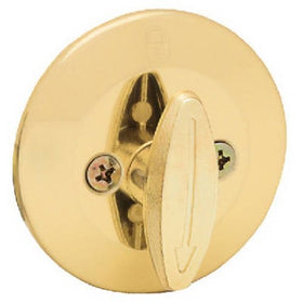 Kwikset 663 Single-Sided Deadbolt in Polished Brass