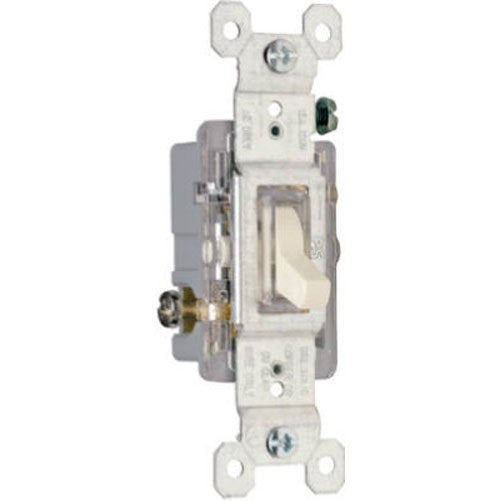 Legrand - Pass & Seymour 660LASLGCC10 Single Pole Lighted Toggle Switch 15-Amp 120-volt High Impact Resistant Construction