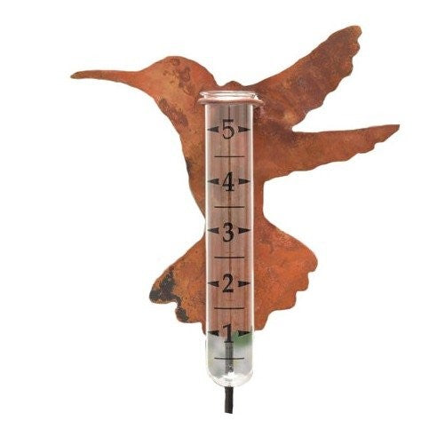 Ancient Graffiti Solid Copper Hummingbird Rain Gauge