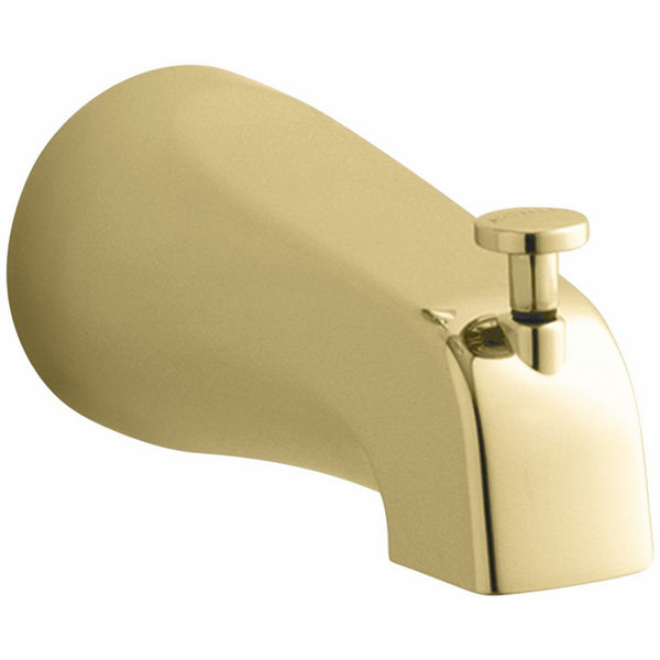 Kohler K-15136-S-PB Coralais Diverter Bath Spout with Slip-Fit Connection, Vibrant Polished Brass