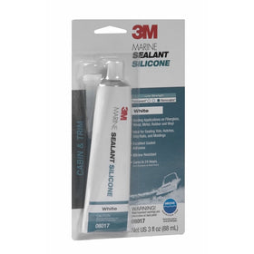 3M Marine Grade Silicone Sealant (White, 3-Ounce Tube)