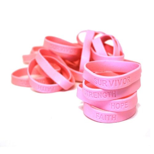 Fun Express Breast Cancer Awareness Bracelets Pink (24 Count)