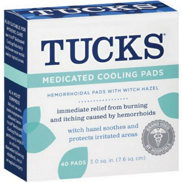 Tucks Witch Hazel Hemorrhoidal Pads, 40 ea