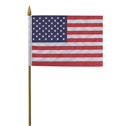 USA Flag American Hand Flags, 4" L x 6" H