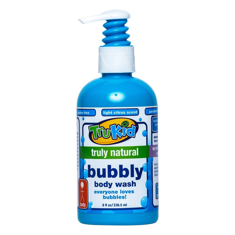 Trukid Bubbly Body Wash, Daily Natural Cleansing, Nourishing, and Gentle, Light Citrus Scent, 8 oz