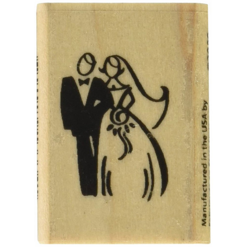 Stampendous Mounted Rubber Stamp 1"X2-1/2"-Bride & Groom