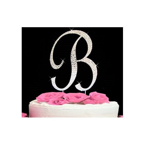 Completely Covered Swarovski Crystal Monogram Wedding Cake Toppers Topper