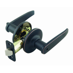 Design House 702340 Delavan 2-Way Latch Privacy Door Handle, Adjustable Backset, Oil Rubbed Bronze Finish