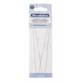 Beadalon Collapsible Eye Needles 5" 4/Pkg Medium