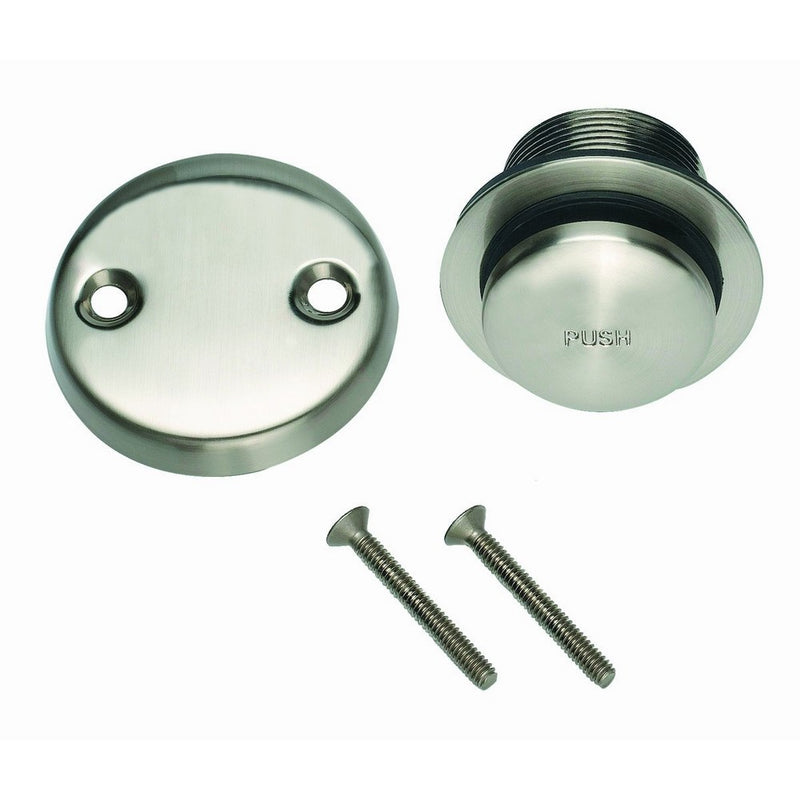 Design House 522706 Toe Tap Bath Drain Kit, Satin Nickel