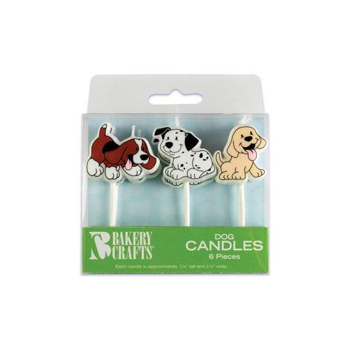 6 pc Puppy Dog Cake Candles