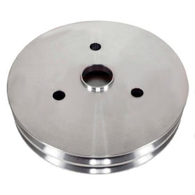 CHEVY SMALL BLOCK ALUMINUM CRANK PULLEY - 2 GROOVE (SHORT)