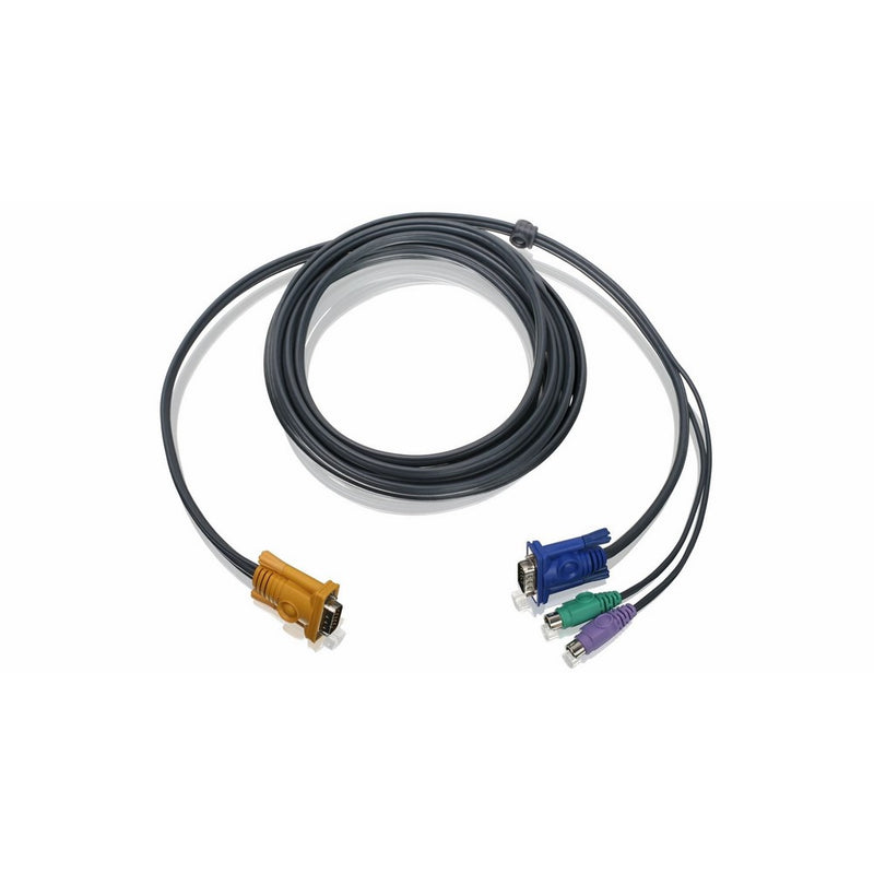 IOGEAR PS/2 KVM Bonded Cable 10-Feet with USB and VGA Connections, G2L5203PTAA