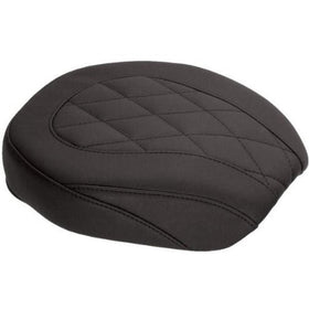 Mustang Motorcycle Seats Black Wide Tripper Passenger Seat with Diamond Stitching