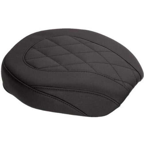Mustang Motorcycle Seats Black Wide Tripper Passenger Seat with Diamond Stitching
