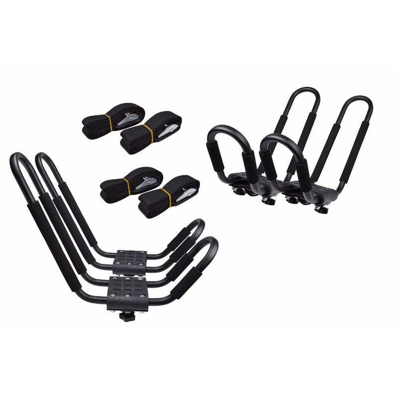 Lifetime Warranty TMS 2 Pairs J-Bar Rack HD Kayak Carrier Canoe Boat Surf Ski Roof Top Mount Car SUV Crossbar