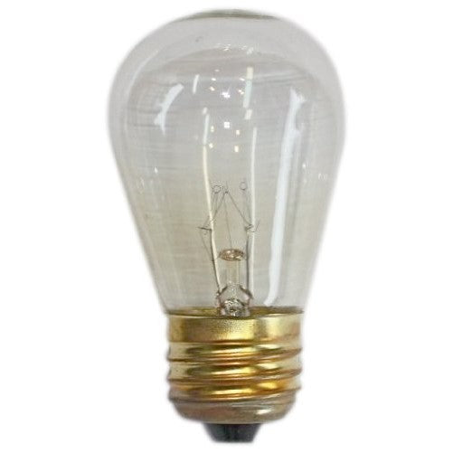 String Light Company S1411WC Clear S14 Light Bulb with E26 Base, 11-Watt (Pack of 12)