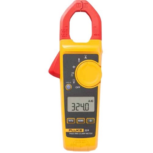 Fluke 324 40/400A AC, 600V AC/DC True-RMS Clamp Meter with Temperature, Capacitance Measurements