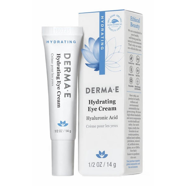 DERMA E Hydrating Eye Crme with Hyaluronic Acid and Pycnogenol 1/2 oz