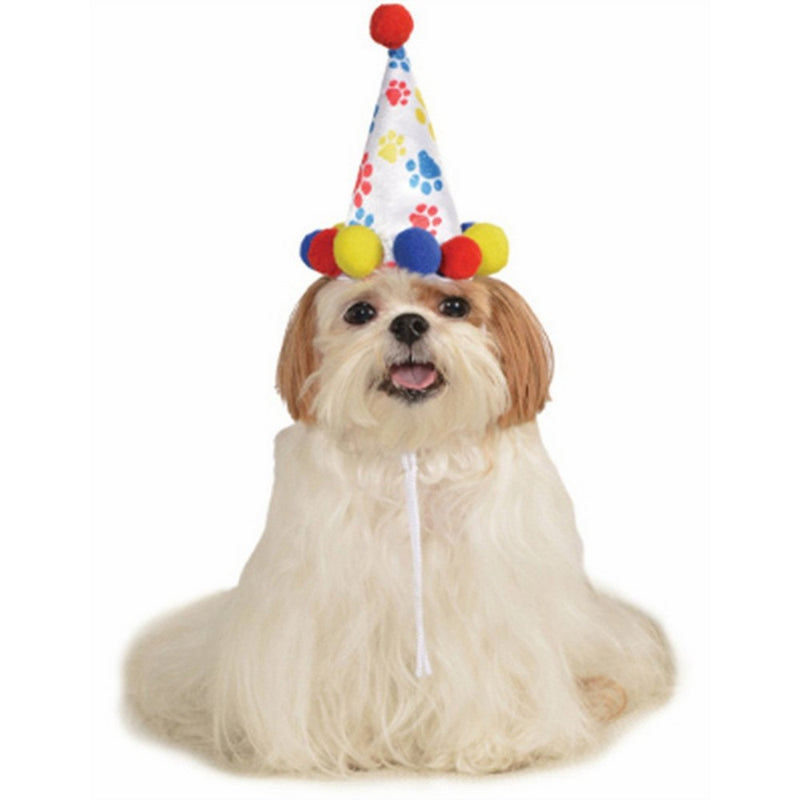 Rubie's Pet Birthday Hat, Small to Medium, Boy Paw Print