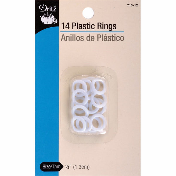 Dritz Plastic Rings - 1/2" - 14 Ct.