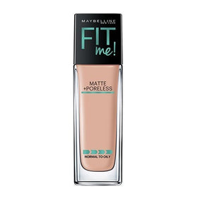 Maybelline Makeup Fit Me Matte  Poreless Liquid Foundation Makeup, Nude Beige Shade, 1 fl oz
