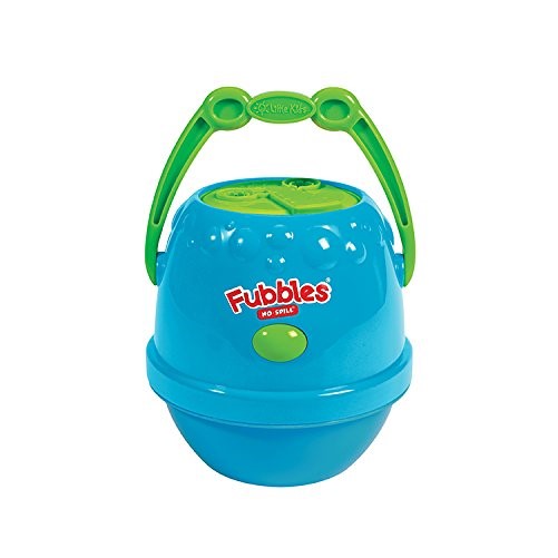 Little Kids Fubbles No-Spill Motorized Bubble Machine in Blue, Includes 4oz Bubble Solution