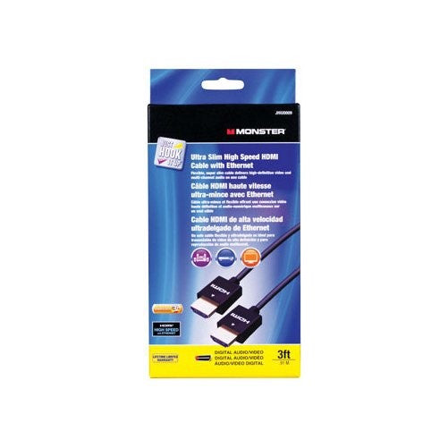 CABLE HDMI SLIM 3' by JUST HOOK IT UP MfrPartNo JHIU0009
