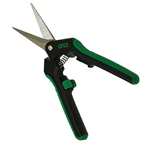 GROW1 Titanium Coated Straight Blade Trimming Scissors, Small, green