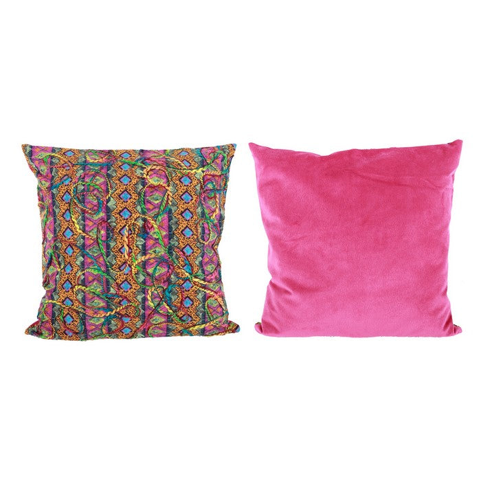 20 X 20 Inch Polyester Pillow with Intricate Embroidery, Set of 2, Multicolor