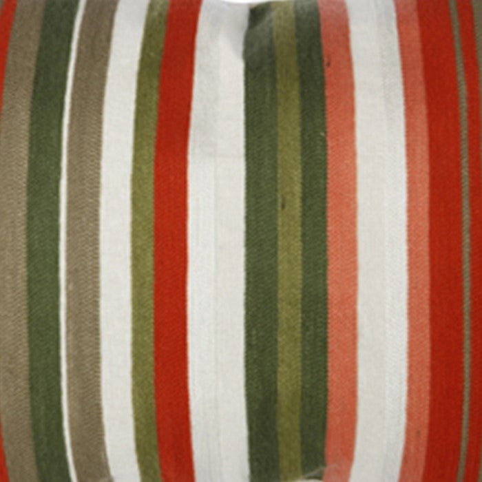20 X 14 Inch Cotton Pillow with Stripped Embroidery, Set of 2, Multicolor