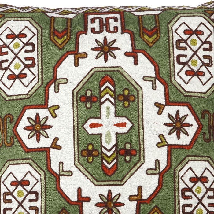 18 X 18 Inch Pillow with Ethnic Pattern Embroidery, Set of 2, Multicolor