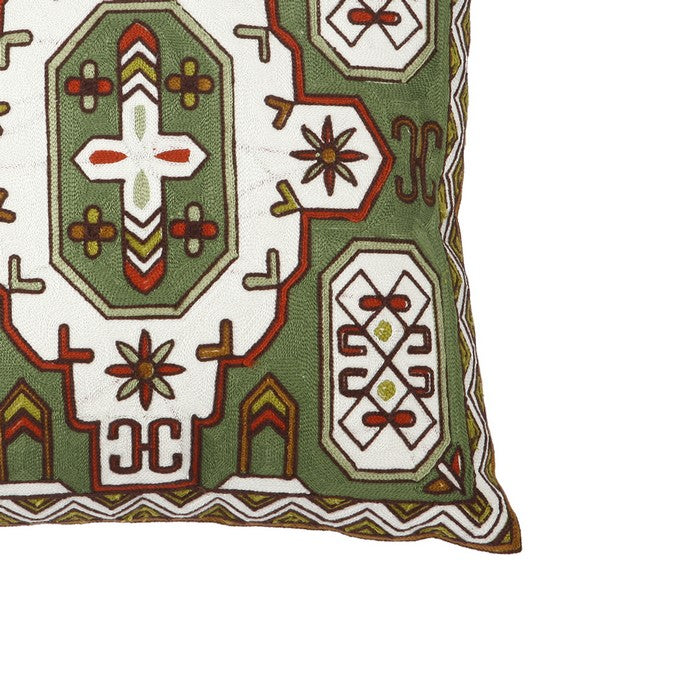 18 X 18 Inch Pillow with Ethnic Pattern Embroidery, Set of 2, Multicolor