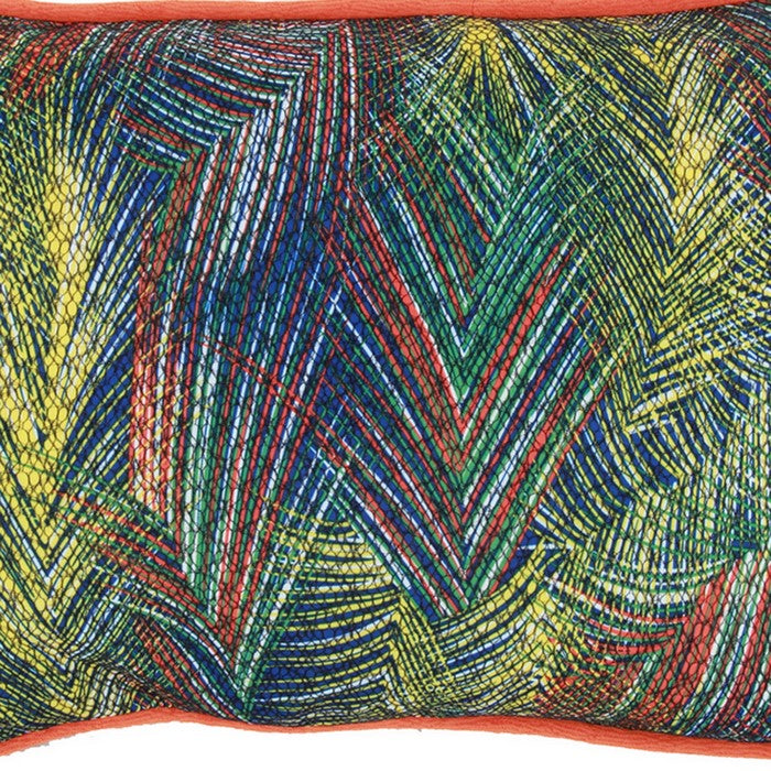 20 X 14 Inch Fabric Pillow with Abstract Art Details, Set of 2, Multicolor