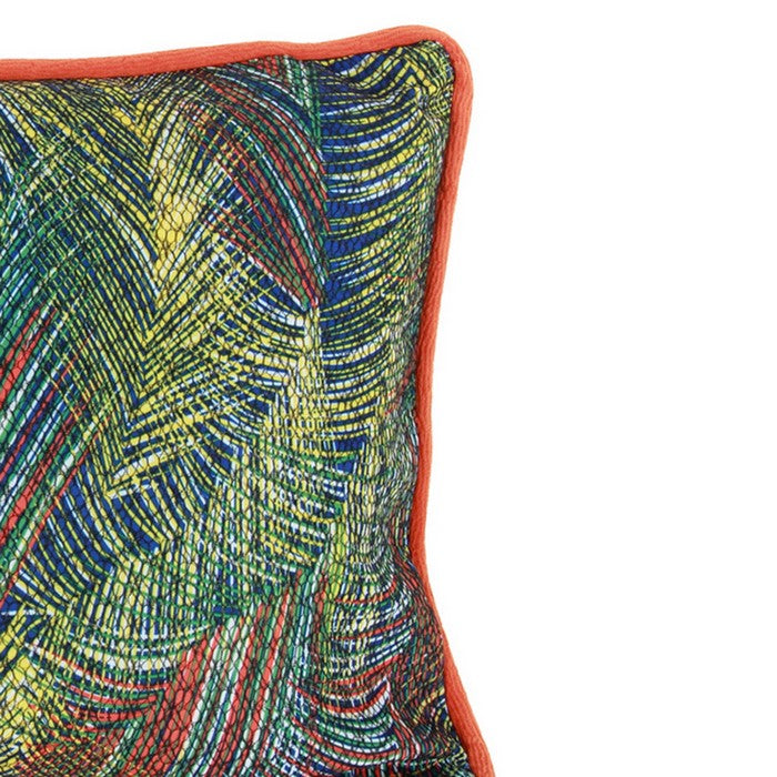 20 X 14 Inch Fabric Pillow with Abstract Art Details, Set of 2, Multicolor