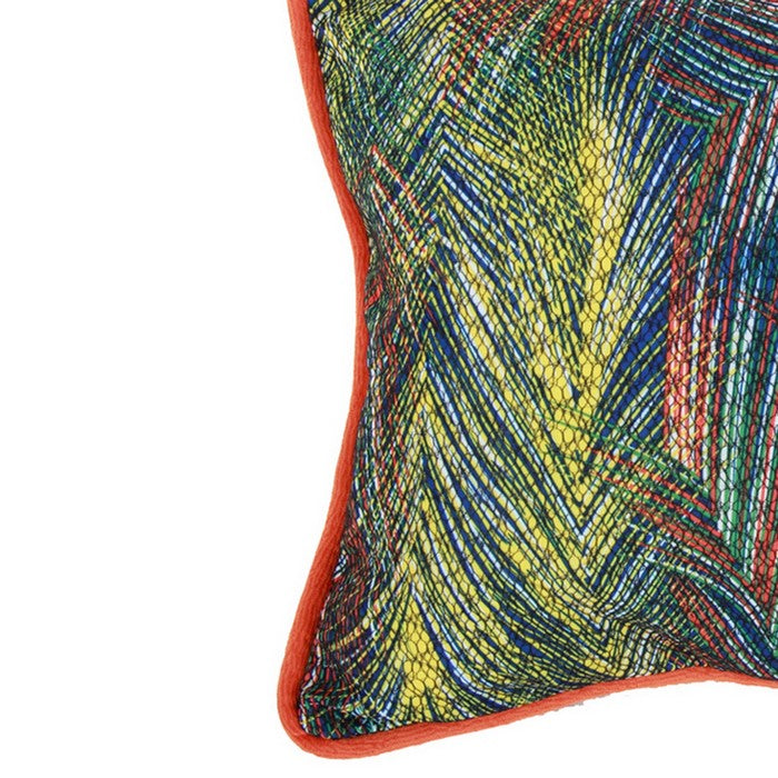 20 X 14 Inch Fabric Pillow with Abstract Art Details, Set of 2, Multicolor