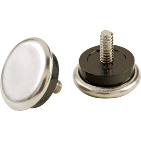 Shepherd Hardware 9449 7/8-Inch Threaded Stem Furniture Glides, 1/4-Inch Stem Diameter, Metal Base with Rubber Cushion, 4-Pack