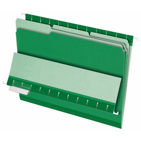 Pendaflex 421013BGR Pendaflex Interior File Folders, 1/3 Cut, Top Tab, Ltr, Bright Green, 100/Box