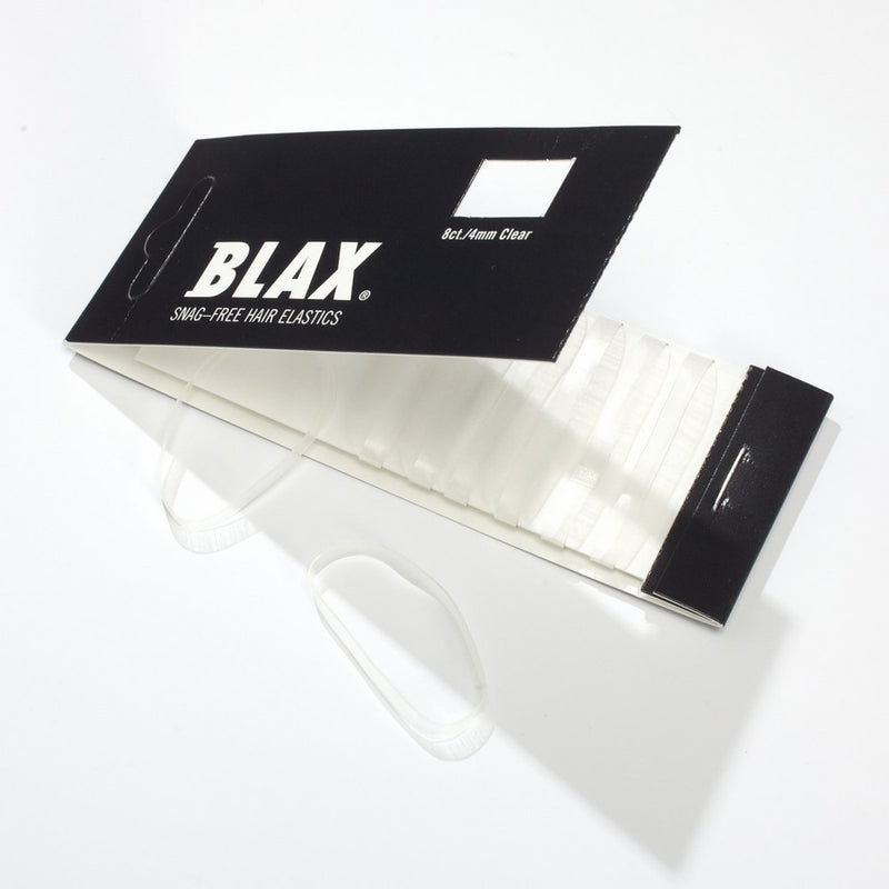 Blax CLEAR Hair Elastics 4mm, 8 ct