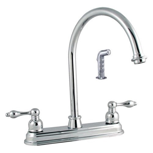 LDR 950 32507CP Double Handle Kitchen Faucet with Spray, Chrome