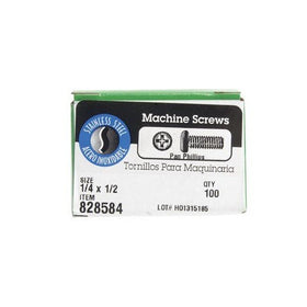 Hillman Stainless Steel Machine Screws 1/2 " Phillips Pan Head