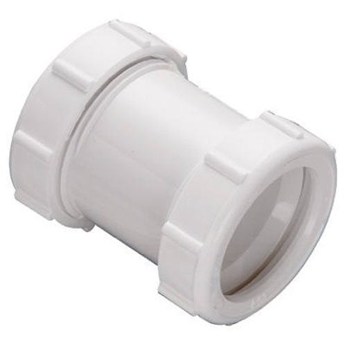 Keeney 46WK 1-1/2-Inch or 1-1/4-Inch by 1-1/2-Inch Straight Extension Coupling Trap Adapter, White