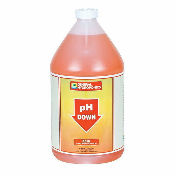 General Hydroponics pH Down Liquid Fertilizer, 1-Gallon