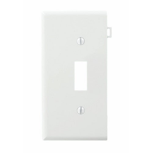 Leviton PSE1-W Sectional Thermoplastic Nylon Device Mount End Panel 1-Gang Toggle Device Switch Wallplate, White