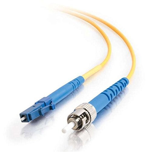 C2G/Cables to Go 37114 LC-ST 9/125 OS1 Simplex Single-Mode PVC Fiber Optic Cable (2 Meters, Yellow)