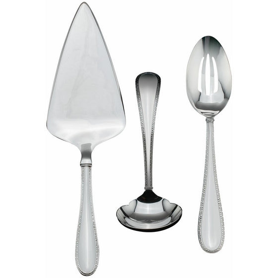 Wedgwood Vera Wang Stainless Vera Lace 3-Piece Flatware Serving Set