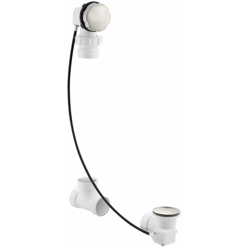 KOHLER K-7214-BN Clearflo Cable Bath Drain, Less Pvc Tubing, Vibrant Brushed Nickel
